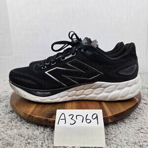 New Balance Mens 12D Fresh Foam 680v8 Black White Gym Daily Road Running Shoe